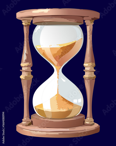 An antique sand timer showing the passage of time