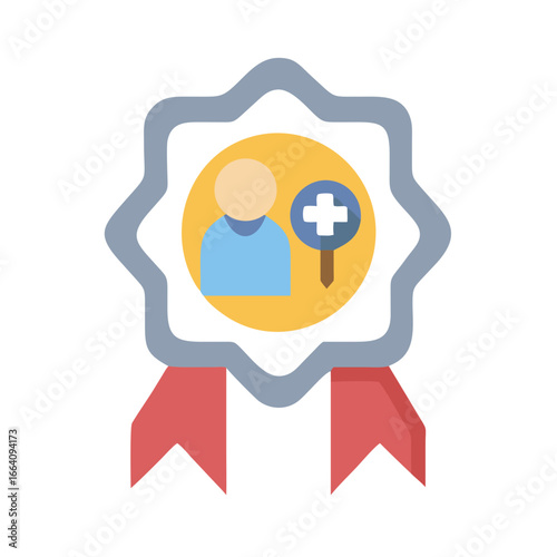 Medical referral badge, patient care award, health care recognition