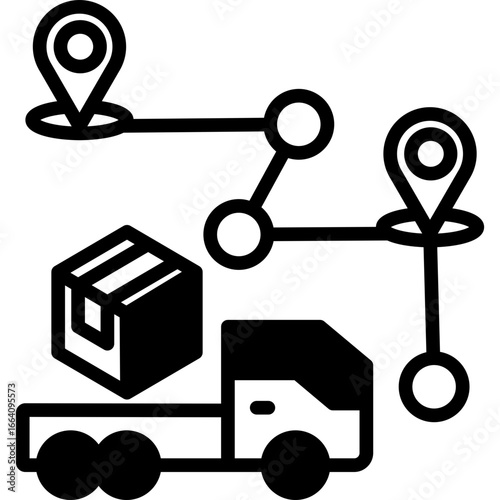 Last Mile Delivery mixed icon