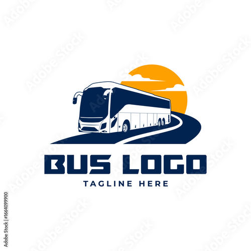 clean and modern bus logo design