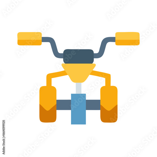 Illustration of a tricycle isolated on black for kids transportation concept