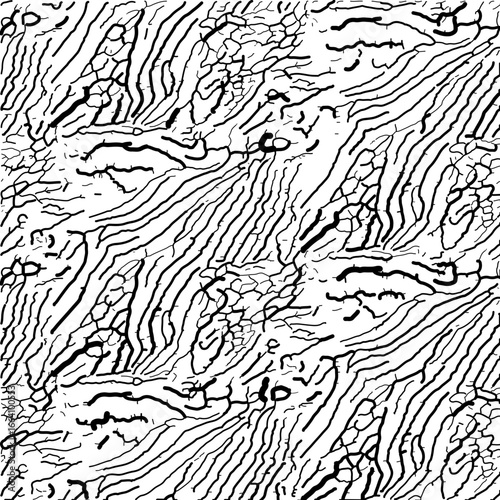 seamless pattern of a tree with roots