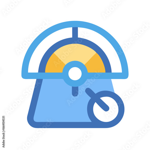 Cute retro dial illustration on black background in style