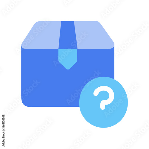 Uncertain Delivery: Box with question mark symbol for support