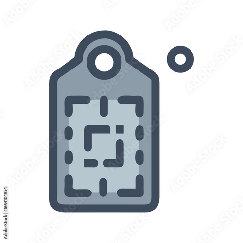 Minimalist Style Retail Price Tag Isolated on Black Background