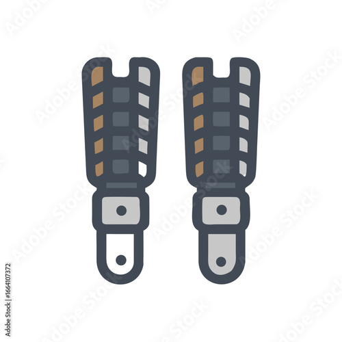 Stylized illustration of two retro hair rollers on a clean black backdrop