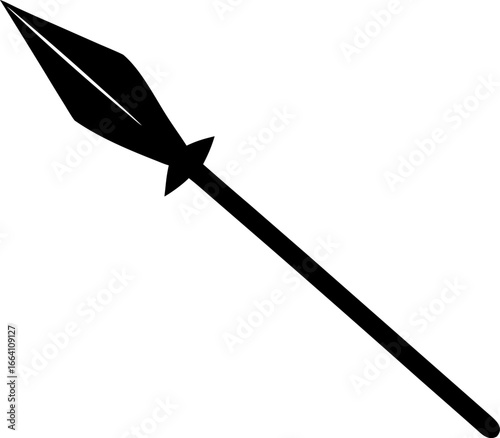 A Prehistoric Spear Simple Graphic Symbol Clean Silhouette