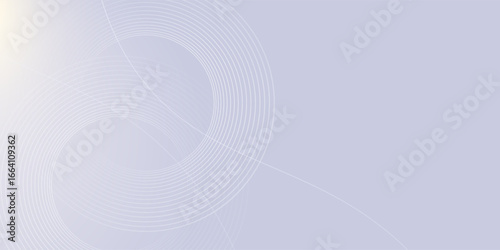 Abstract Light Blue Background with Circular Lines and Soft Glow Effects. Vector