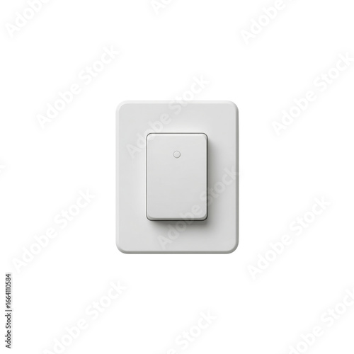 Modern White Light Switch on a Wall - Minimalist Design