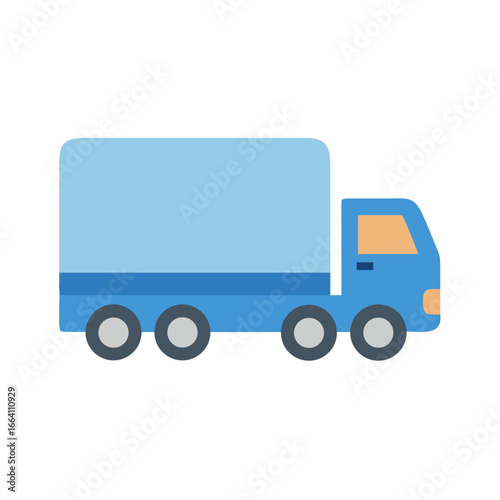 Delivery truck vector illustration with flat style, suitable for transportation and logistics