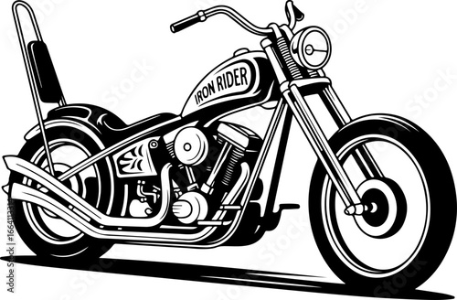 Showstopper Custom Chopper  motorcycle, chopper vector bundle