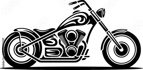 Showstopper Custom Chopper  motorcycle, chopper vector bundle