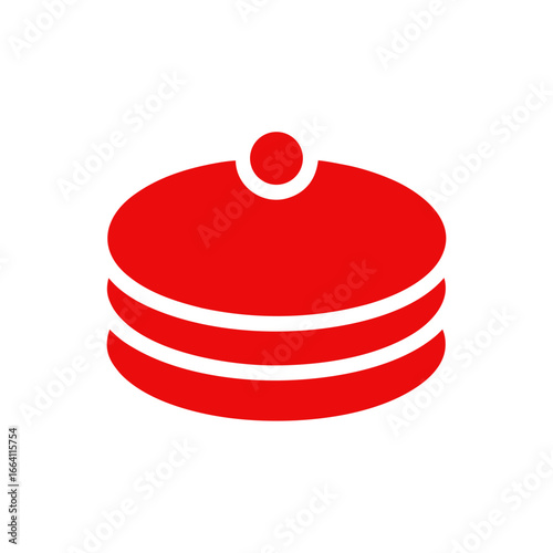 Red pancakes stack vector illustration appetizing breakfast food icon scalable graphic