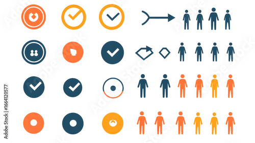 Data and User Interface Icon Set for Infographics