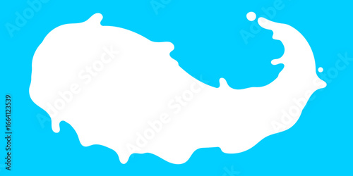 milk splash shape, milk simple shape, milk waves, milk splashes for advertising dairy products