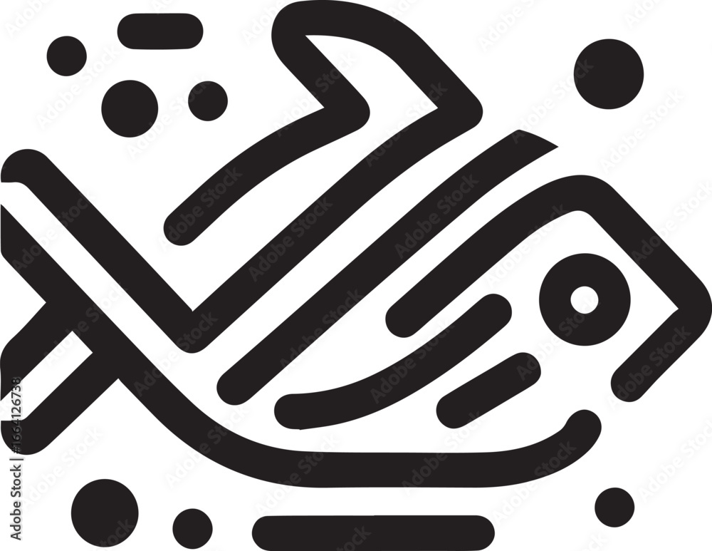 Obraz premium Black Minimalist Animals Silhouettes Icons