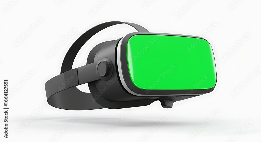 Obraz premium VR Headset with Green Screen Display - Technology and Virtual Reality