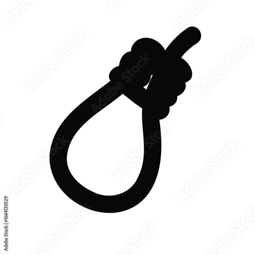 Silhouette of a Hangman's Noose Symbolizing Despair and Loss of Hope