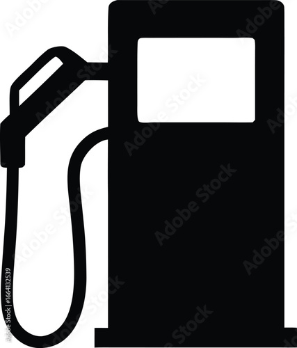 gas pump silhouette vector