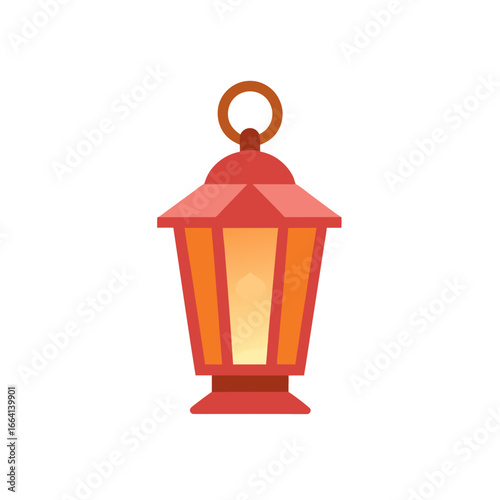 Vintage lantern glowing softly vector graphic beautifully illuminated scalable illustration