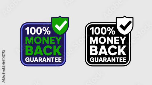 Money Back Guarantee Shield Badge