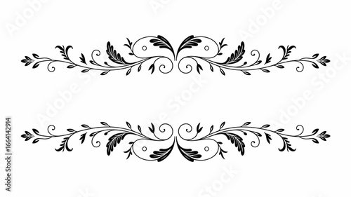 Vintage Flourish and Swirl Ornaments Vector Set