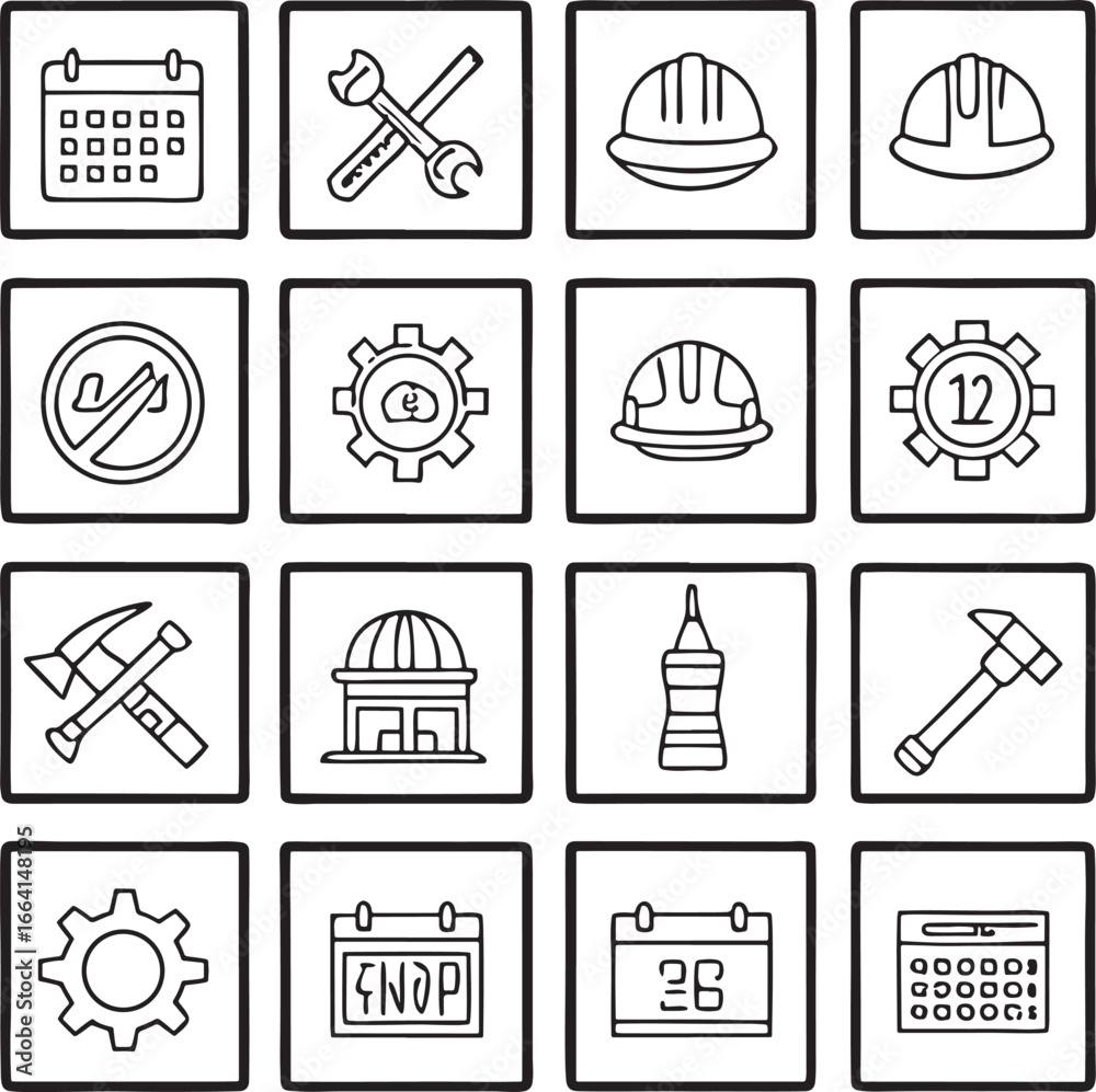 Fototapeta premium Construction Icons