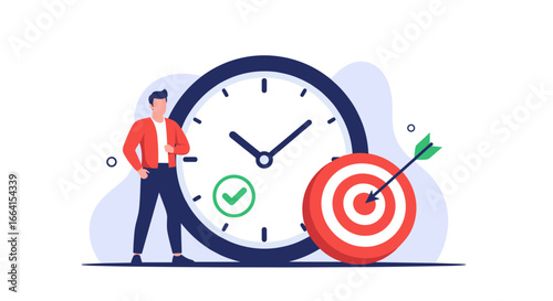 Strategic planning for efficient time management and goal achievement with business objectives in focus