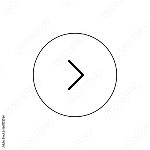 シンプルな矢印の丸いボタン　ベクターイラスト