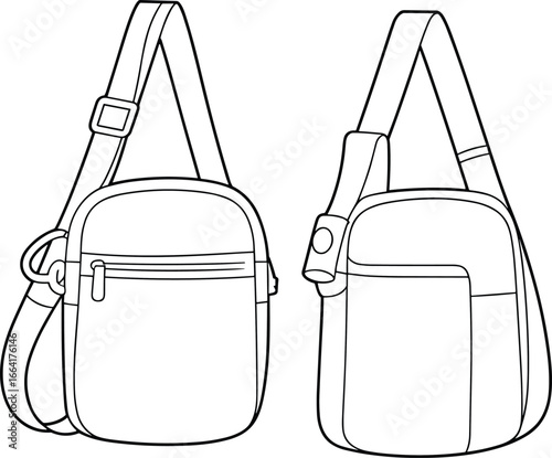 Compact sling bag, minimalist crossbody pack, unisex travel shoulder bag, casual chest pouch, modern design, lightweight daily gear, must-have accessory for travelers