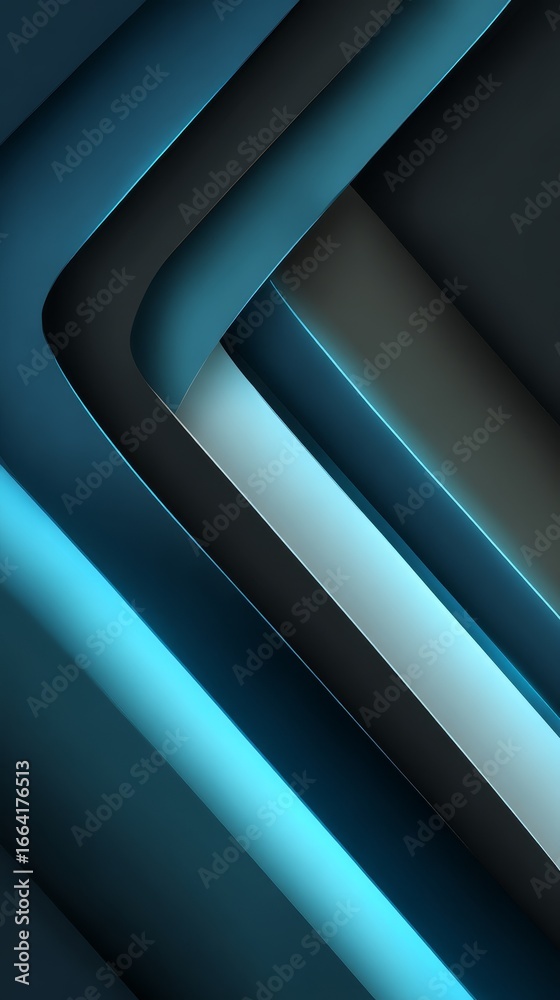 Obraz premium Expansive deep dark blue background provides a dramatic canvas for a single bold contrasting black and white vertical stripe creating a minimalist and modern artistic composition.