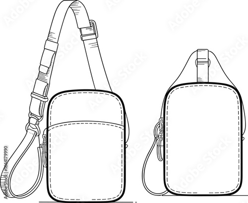 Minimalist sling bag, compact shoulder pouch, modern crossbody design, travel-friendly unisex bag, casual everyday gear, lightweight chest pack, stylish small backpack, must-have accessory