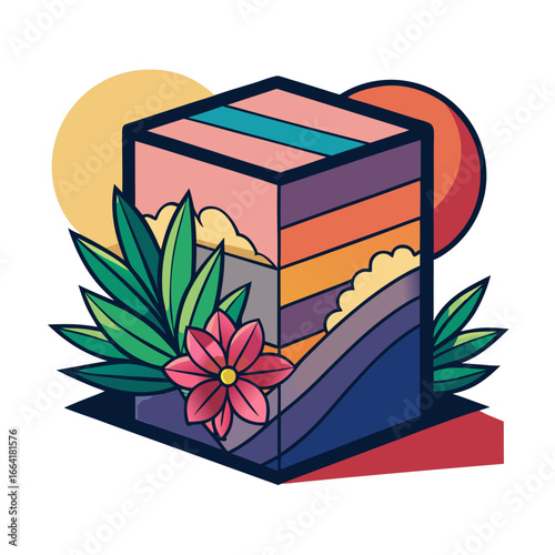gift box with flowers
