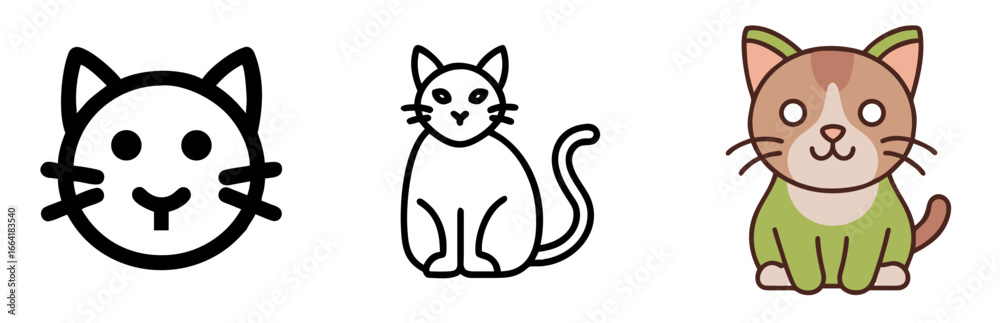 Fototapeta premium Cat Animal Icon for Pet, Domestic, Feline and Companion Design