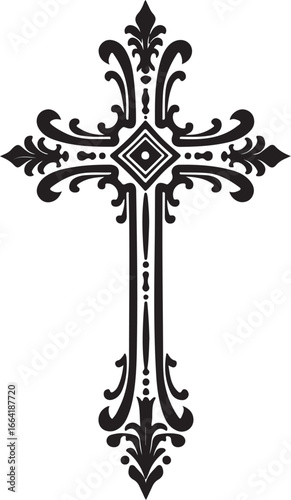 Elegant Ornamental Christian Cross Design