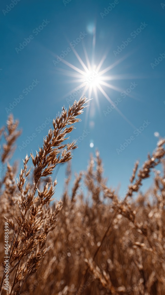 Fototapeta premium Summer Sunlight Through Dry Grass
