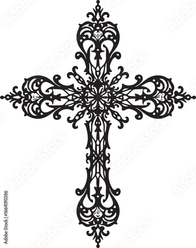 Elegant Ornamental Christian Cross Design