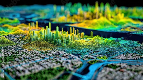 Abstract cityscape visualization