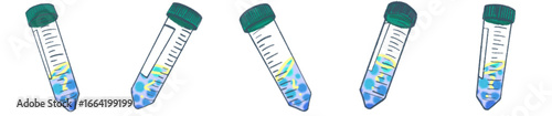 Centrifuge Tube with DNA Sample PNG Illustration for Science and Laboratory Design