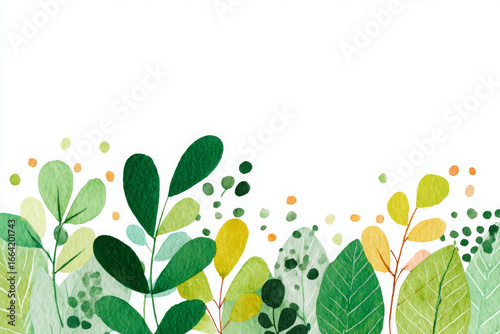 Green leaves and plants bloom, bringing nature delight