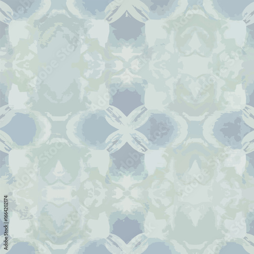 Seamless Pattern, Abstract watercolor pattern with soft blue and green hues creating a tranquil design Stock royalty free image.