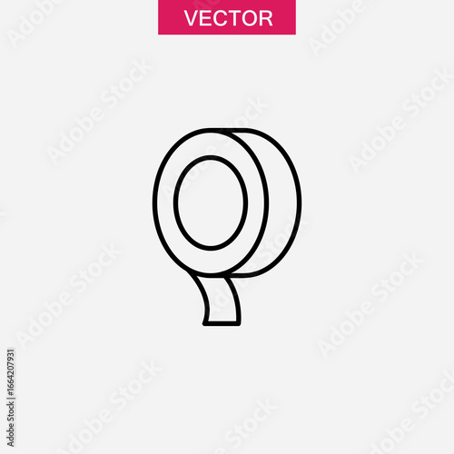 Adhesive tape icon simple vector simple linear illustration for web and app..eps