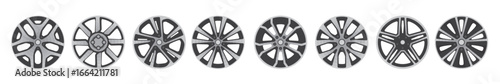 car rims hubcap vector