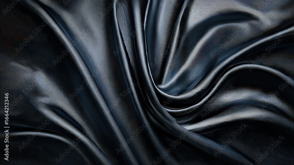 Obraz premium Dark Draped Fabric With Abstract Pattern