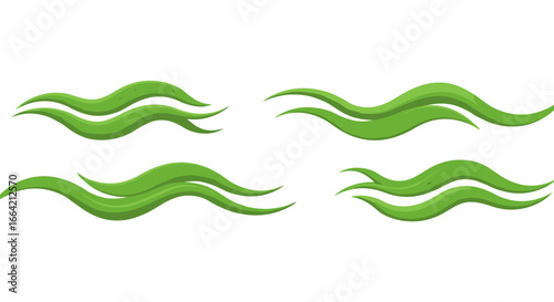 Green wave elements collection for design projects