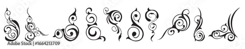 Scroll swirl elements