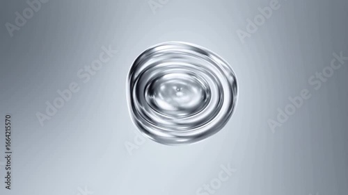 Smooth Liquid Metal Texture. Seamless Loop. Elegant & Abstract Silver Background