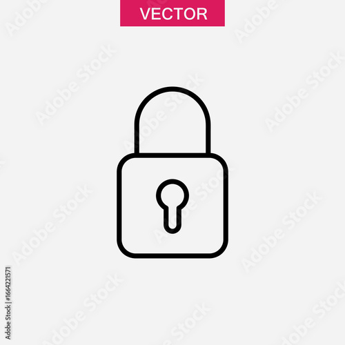 Lock icon Thin line illustration set trendy style illustration for web and app..eps