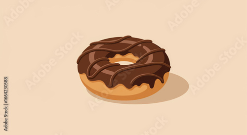 Chocolate Drizzled Donut Delight A Sweet Treat for Your Visual Cravings