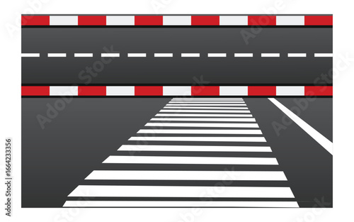 Crosswalk lines. pedestrian crossing icon. zebra crossing. vector illustration, crossover isolated on white background. Vector Illustration